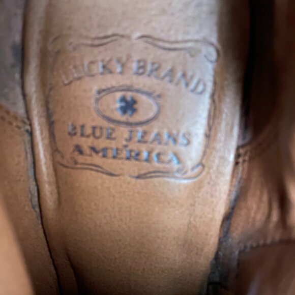 Lucky Brand Western Style Suede Leather Bootie Black/ Size 7.5 - Picture 5 of 6